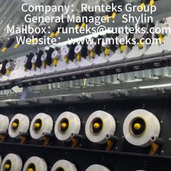 Runteks ポリアミド被覆糸工場のビデオ